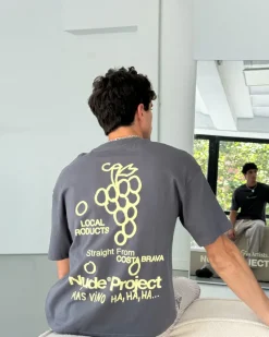 Nude Project Camiseta Viña Gris Oscuro Sale