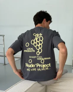 Nude Project Camiseta Viña Gris Oscuro Sale