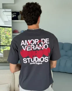Nude Project Camiseta Xoxo Gris Oscuro Outlet