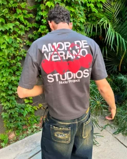 Nude Project Camiseta Xoxo Gris Oscuro Outlet