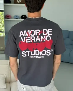 Nude Project Camiseta Xoxo Gris Oscuro Outlet