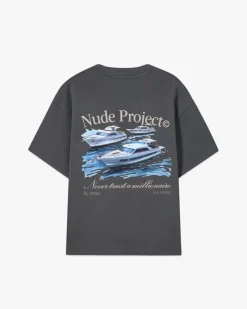 Nude Project Camiseta Yatch Club Gris Oscuro New