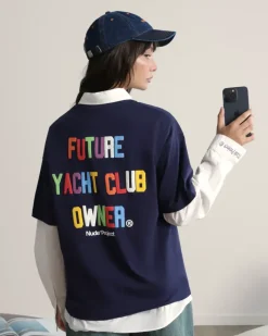 Nude Project Camiseta Yate Azul Marino