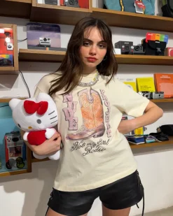 Nude Project Camiseta Yeehaw Blanco Crema Best