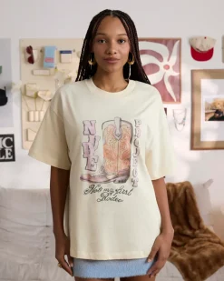 Nude Project Camiseta Yeehaw Blanco Crema Best