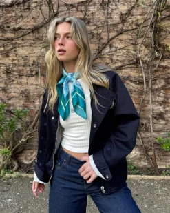 Nude Project Chaqueta Flap Twill Azul Marino Discount