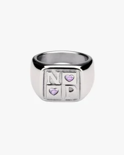 Nude Project Chess Ring Silver Clearance