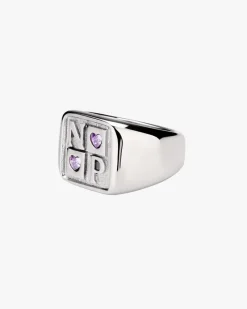 Nude Project Chess Ring Silver Clearance