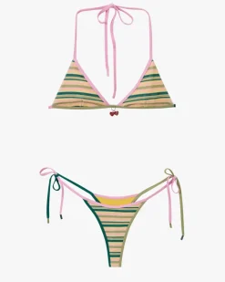 Nude Project Costa Bikini Bottom Stripes Discount