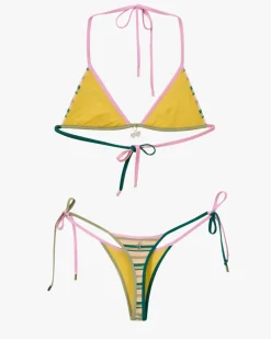Nude Project Costa Bikini Bottom Stripes Discount