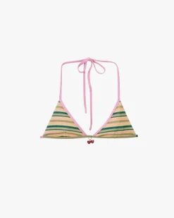 Nude Project Costa Bikini Top Stripes Hot