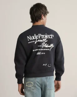 Nude Project Crewneck Global Soon Gris Oscuro Discount