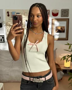 Nude Project Cutie Bow Tank Top Pink