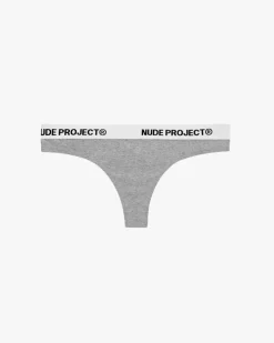 Nude Project Essential Thong Grey New