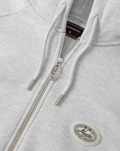 Nude Project Essentials Zip-Up Hoodie Grey Melange