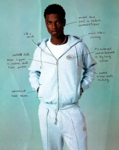 Nude Project Essentials Zip-Up Hoodie Grey Melange