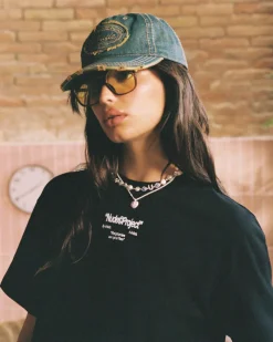 Nude Project Gorra Laurel Denim Verde Sale