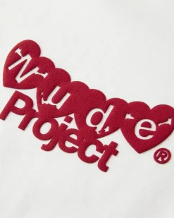 Nude Project Hearts Tee White New