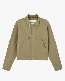 Nude Project Heavy Canvas Trucker Jacket Khaki Clearance