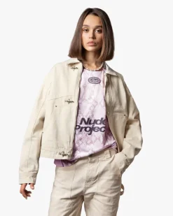 Nude Project Heavy Canvas Trucker Jacket Offwhite