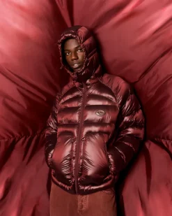Nude Project Iconic Puffer Jacket Burgundy Hot