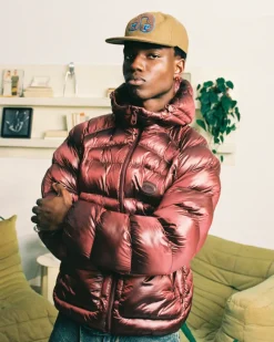 Nude Project Iconic Puffer Jacket Burgundy Hot