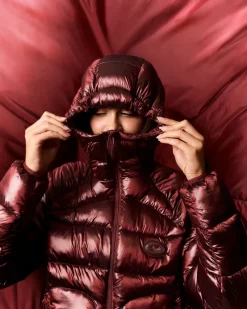 Nude Project Iconic Puffer Jacket Burgundy Hot