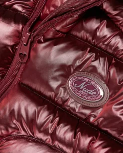 Nude Project Iconic Puffer Jacket Burgundy Hot