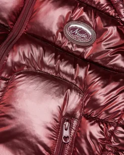 Nude Project Iconic Puffer Jacket Burgundy Hot