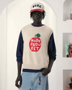 Nude Project Jersey Apple Crew Vest Azul Outlet