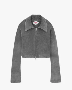 Nude Project Jersey Con Cremallera First Class Gris Oscuro Sale