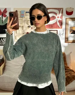 Nude Project Jersey Perfect Crop Verde Online