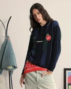 Nude Project Jersey Polo Vizcaya Football Azul Marino New