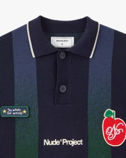 Nude Project Jersey Polo Vizcaya Football Azul Marino New