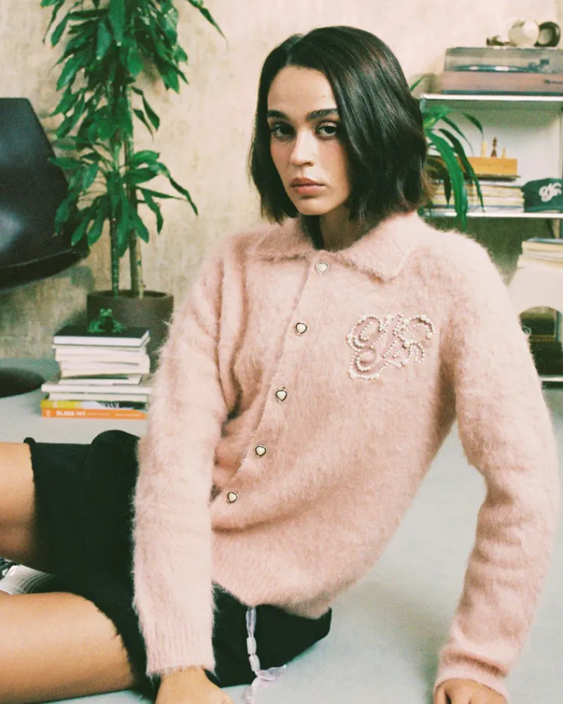 Nude Project Jersey Premium Alpaca Button Up Hot