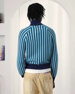 Nude Project Jersey Quarter Zip Teteo Azul