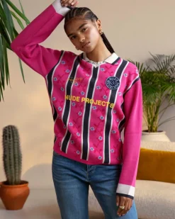 Nude Project Jersey Rosel Football Polo Rosa Hot