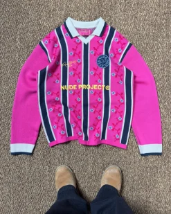 Nude Project Jersey Rosel Football Polo Rosa Hot