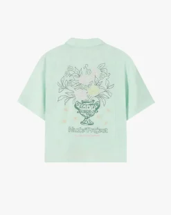Nude Project Kimchi Resort Shirt Aqua Green Best