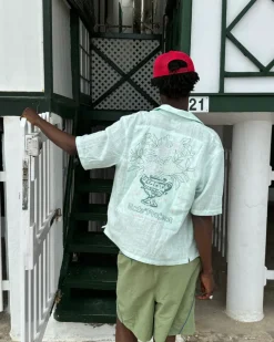Nude Project Kimchi Resort Shirt Aqua Green Best