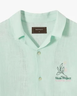 Nude Project Kimchi Resort Shirt Aqua Green Best