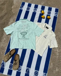 Nude Project Kimchi Resort Shirt Aqua Green Best