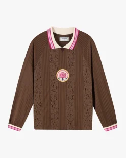 Nude Project Lace Football Polo Brown Clearance