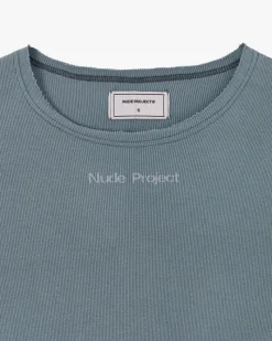 Nude Project Liquid Longsleeve Tee Grey Clearance