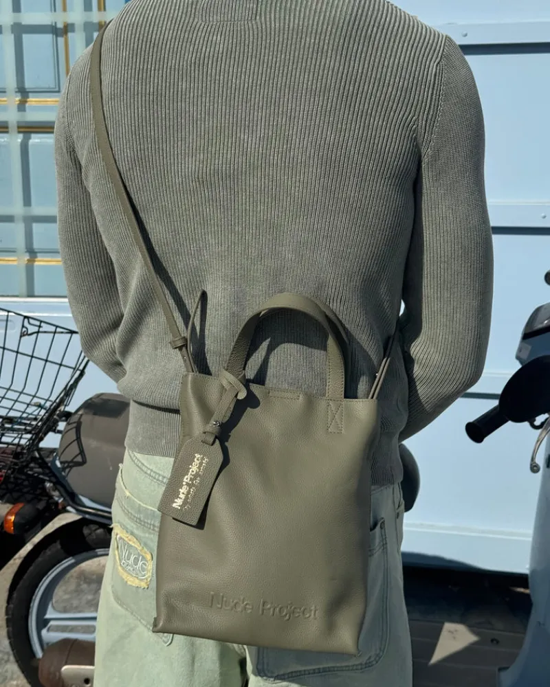 Nude Project Minimal Leather Bag Olive Sale