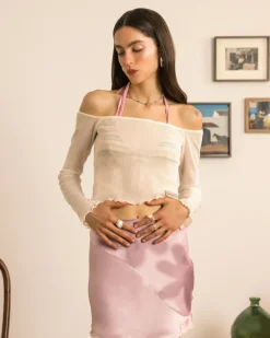Nude Project Not Your Baby Top Marshmallow Clearance