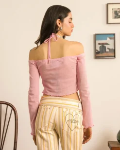 Nude Project Not Your Baby Top Pink New