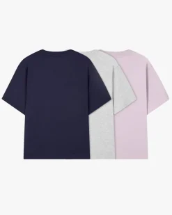 Nude Project Pack De 3 Camisetas Básicas Lila/Gris/Azul Marino Sale