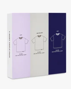 Nude Project Pack De 3 Camisetas Básicas Lila/Gris/Azul Marino Sale