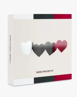 Nude Project Pack De 3 Camisetas Básicas Blanca/Gris Oscuro/Granate Outlet